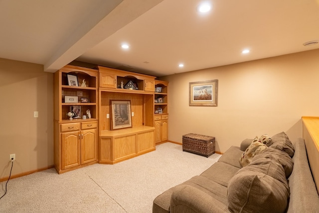 704 Main St, Madelia, MN 56062 - living area featuring light colored carpet and recessed lighting