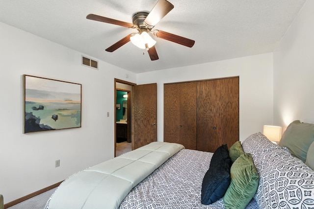 507 17 1/2 St SE, Rochester, MN 55904 - bedroom with carpet, ceiling fan, and a closet