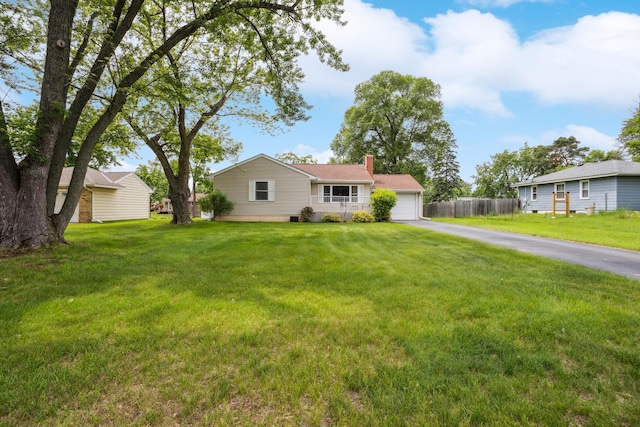 6342 Baker Ave NE, Fridley, MN 55432 - ranch-style house featuring a chimney