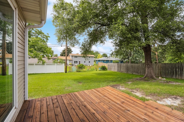 6342 Baker Ave NE, Fridley, MN 55432 - wooden terrace featuring a fenced backyard