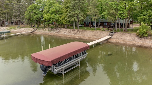 35139 County 39, Laporte, MN 56461 - dock area featuring a water view and boat lift