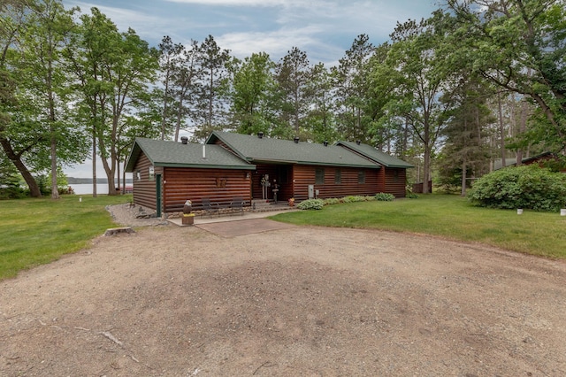 35139 County 39, Laporte, MN 56461 - cabin featuring a front lawn and driveway