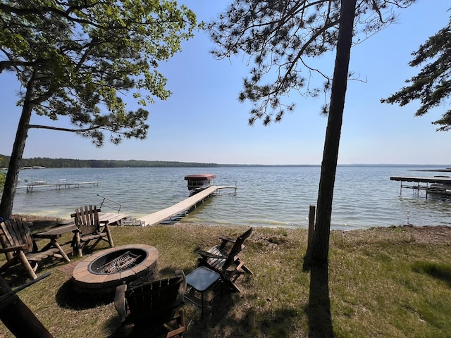 35139 County 39, Laporte, MN 56461 - dock featuring a fire pit and a water view
