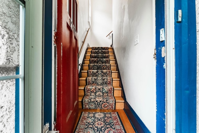 1787 Randolph Ave, Saint Paul, MN 55105 - stairway with wood finished floors and baseboards