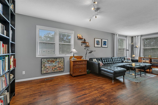 212 30th Ave N, Saint Cloud, MN 56303 - living area with a textured ceiling and hardwood / wood-style floors