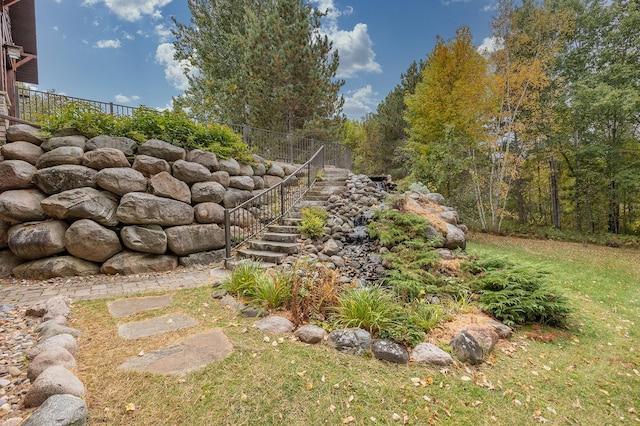 1116 Sand Lake Dr NW, Backus, MN 56435 - view of yard featuring stairway