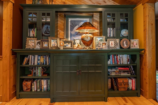 1116 Sand Lake Dr NW, Backus, MN 56435 - detailed view of wood finished floors and wooden walls