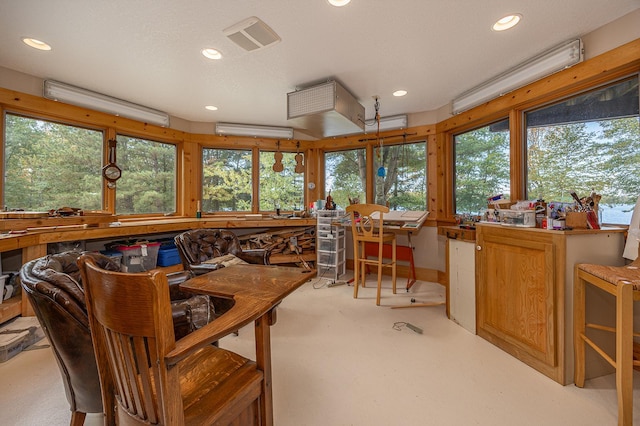 1116 Sand Lake Dr NW, Backus, MN 56435 - dining space featuring recessed lighting and healthy amount of natural light