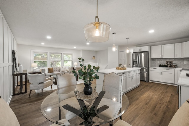 4909 98th St, Bloomington, MN 55437 - dining area featuring dark wood-style floors and recessed lighting