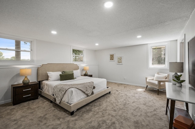 4909 98th St, Bloomington, MN 55437 - carpeted bedroom with recessed lighting and a textured ceiling