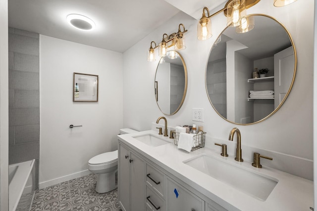 4909 98th St, Bloomington, MN 55437 - full bath with double vanity and tile patterned flooring