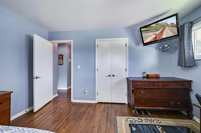 7447 Cleadis Way, Inver Grove Heights, MN 55076 - bedroom featuring dark wood-style floors and a closet