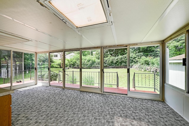 7447 Cleadis Way, Inver Grove Heights, MN 55076 - unfurnished sunroom featuring carpet flooring