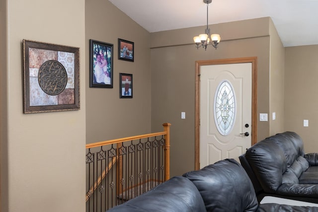 N8343 Mcwain Dr, Holland Twp, WI 54636 - foyer featuring a chandelier