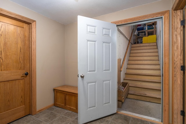 N8343 Mcwain Dr, Holland Twp, WI 54636 - staircase with tile patterned flooring