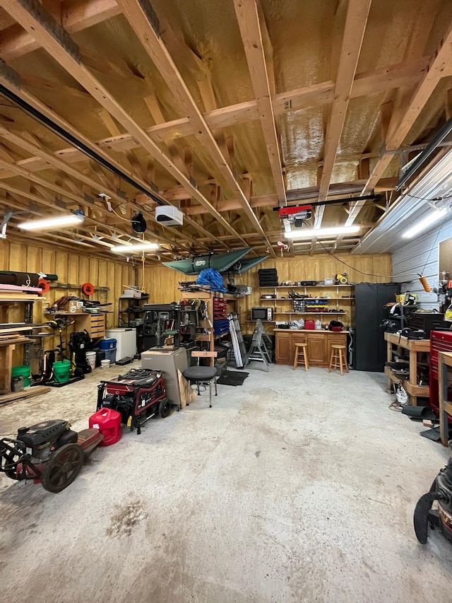 44250 Posterity Beach Ln, Waubun, MN 56589 - garage with a workshop area