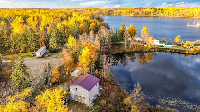 44250 Posterity Beach Ln, Waubun, MN 56589 - bird's eye view of a heavily wooded area and a large body of water