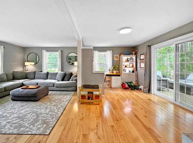 315 32nd St, Grand Rapids, MN 55744 - living area featuring hardwood / wood-style floors