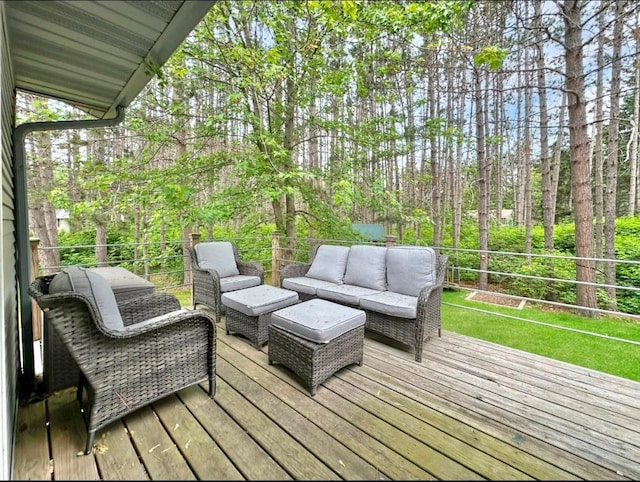 315 32nd St, Grand Rapids, MN 55744 - deck with an outdoor hangout area