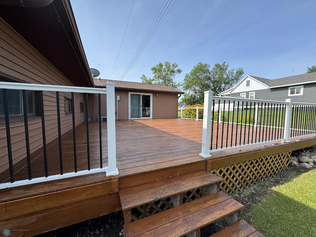 418 4th Ave W, Lisbon, ND 58054 - view of wooden terrace