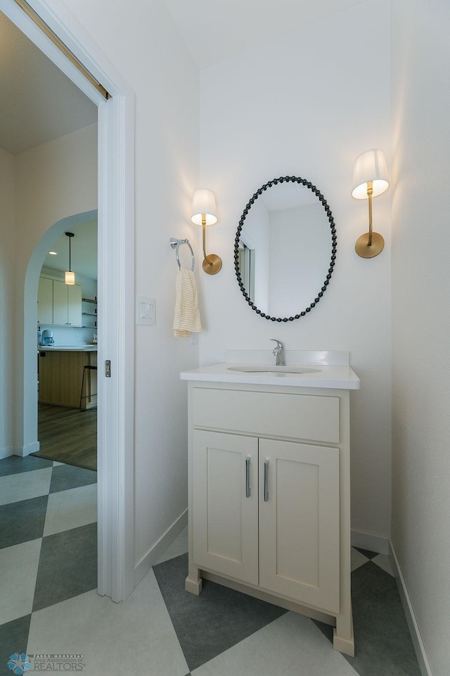 7328 Aquiline Dr S, Fargo, ND 58104 - bathroom featuring vanity and tile patterned floors