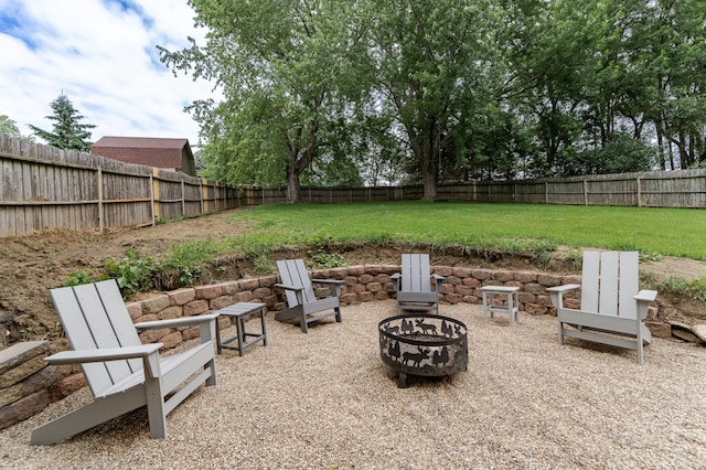 5520 25th Ave NW, Rochester, MN 55901 - fenced backyard with an outdoor fire pit