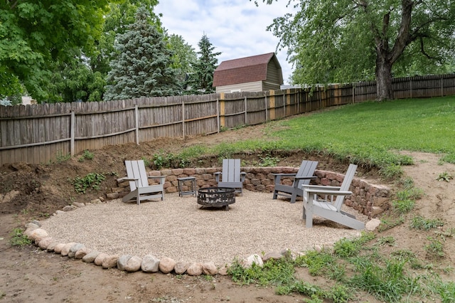 5520 25th Ave NW, Rochester, MN 55901 - fenced backyard featuring a fire pit