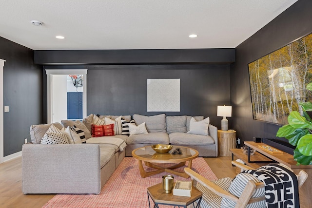 7568 Glen Alcove, Woodbury, MN 55129 - living area with light wood finished floors and recessed lighting