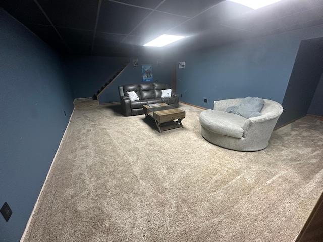 1520 6th St, Montevideo, MN 56265 - living area featuring carpet floors and stairs