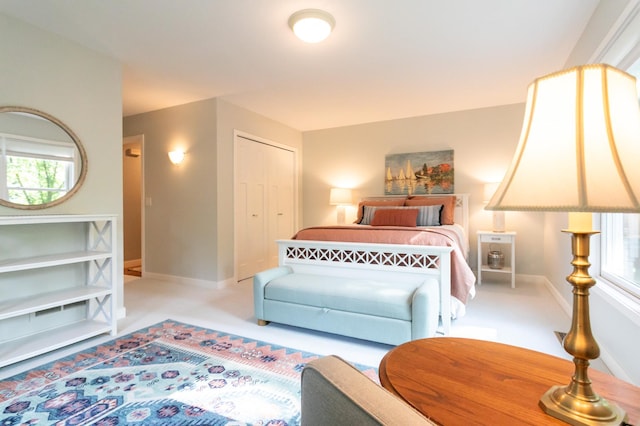 6045 Galpin Lake Rd, Shorewood, MN 55331 - bedroom with multiple windows, carpet, and a closet