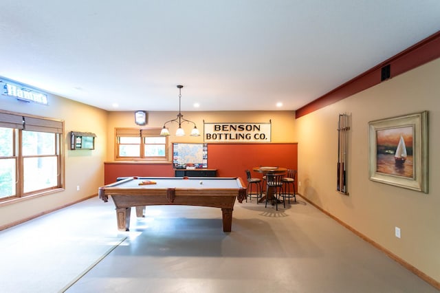 6045 Galpin Lake Rd, Shorewood, MN 55331 - rec room featuring billiards table, recessed lighting, and light colored carpet