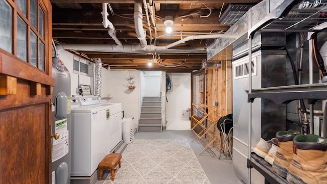21038 Lace Ave, Hutchinson, MN 55350 - unfinished basement with separate washer and dryer and electric water heater