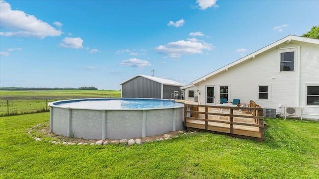 21038 Lace Ave, Hutchinson, MN 55350 - outdoor pool with a yard and a deck