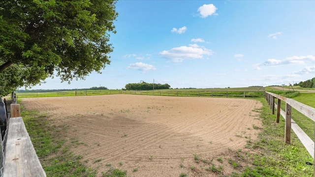 21038 Lace Ave, Hutchinson, MN 55350 - view of yard featuring an enclosed riding area and a view of countryside