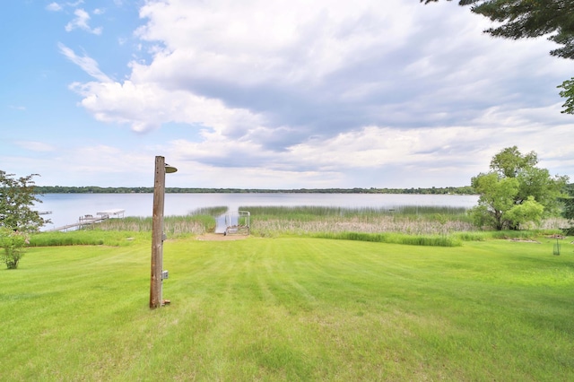 10032 Long Lake Rd, Brainerd, MN 56401 - view of green lawn featuring a water view