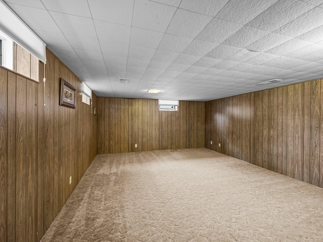 3945 8th Ave NW, Anoka, MN 55303 - basement with wooden walls and carpet floors