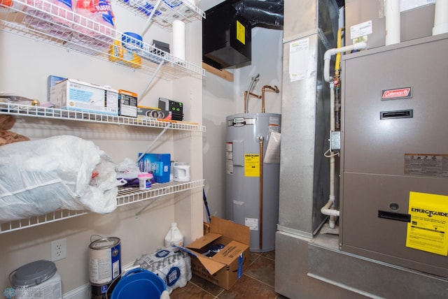 508 19th Ave W Unit C, West Fargo, ND 58078 - utility room with water heater and heating unit