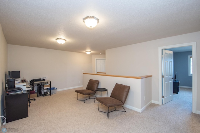 508 19th Ave W Unit C, West Fargo, ND 58078 - carpeted home office featuring a textured ceiling