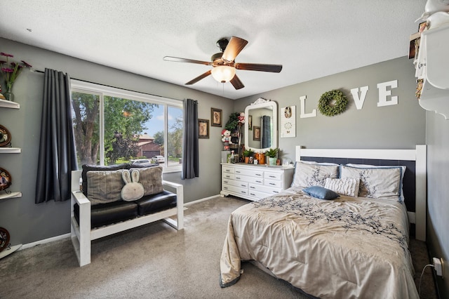 1613 Lyn Curve Ave N, Minneapolis, MN 55411 - bedroom with carpet floors, a textured ceiling, and ceiling fan