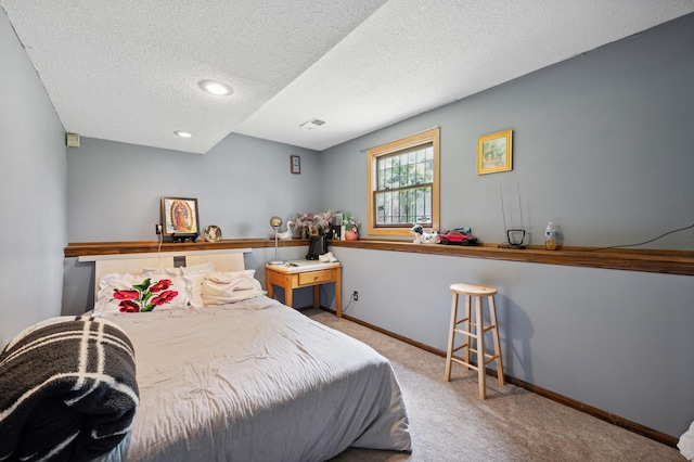 1613 Lyn Curve Ave N, Minneapolis, MN 55411 - carpeted bedroom featuring a textured ceiling and recessed lighting