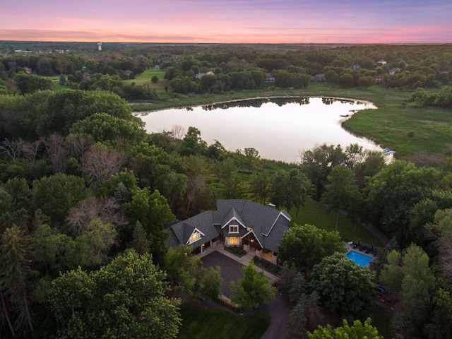 849 Brown Rd N, Orono, MN 55356 - aerial view of property and surrounding area with a large body of water and a forest