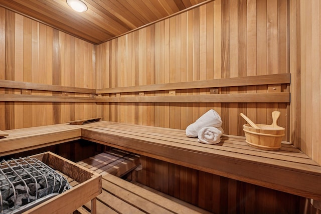 849 Brown Rd N, Orono, MN 55356 - relaxing sauna / steam room with wood walls and wood ceiling