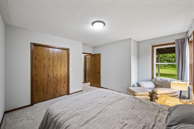 2801 263rd Ave NE, Isanti, MN 55040 - bedroom with light carpet, a closet, and a textured ceiling