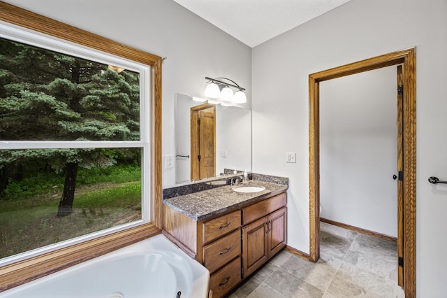 2801 263rd Ave NE, Isanti, MN 55040 - full bath featuring vanity and a whirlpool tub