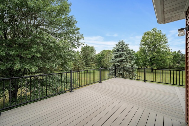 2801 263rd Ave NE, Isanti, MN 55040 - wooden terrace with view of scattered trees