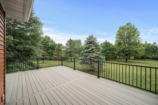 2801 263rd Ave NE, Isanti, MN 55040 - wooden terrace with a yard