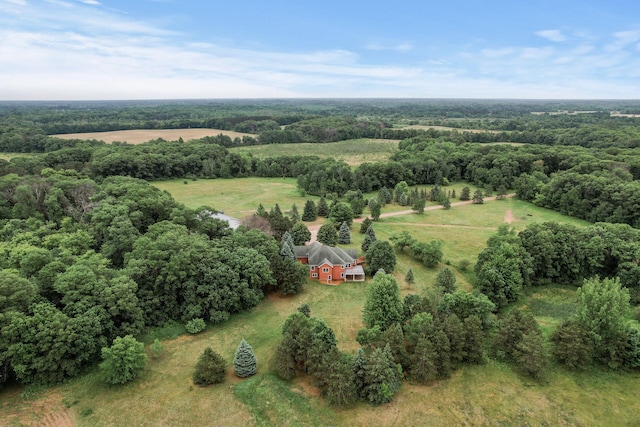 2801 263rd Ave NE, Isanti, MN 55040 - overview of rural landscape with a heavily wooded area