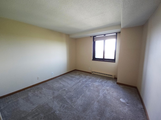1181 Edgcumbe Rd Unit 709, Saint Paul, MN 55105 - carpeted spare room featuring a baseboard heating unit and a textured ceiling