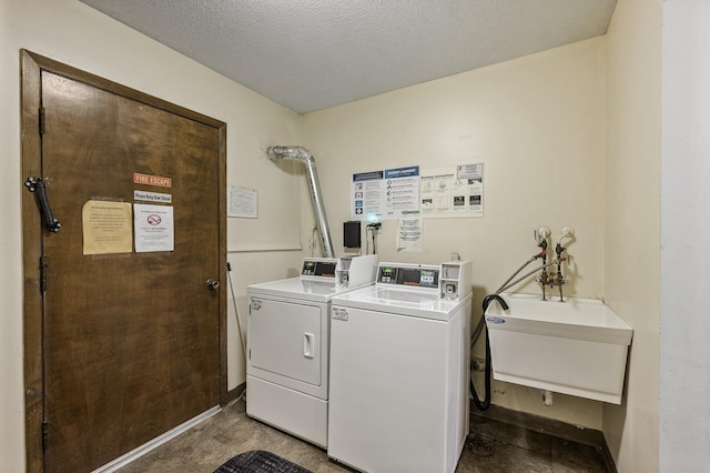 814 9th Ave S Unit 5, Hopkins, MN 55343 - shared laundry room featuring washer and clothes dryer and a textured ceiling