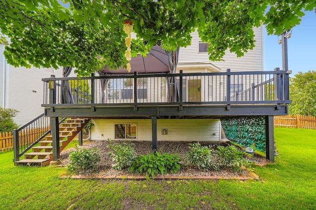 6788 Carlisle Curv, Shakopee, MN 55379 - back of property with a wooden deck and stairs